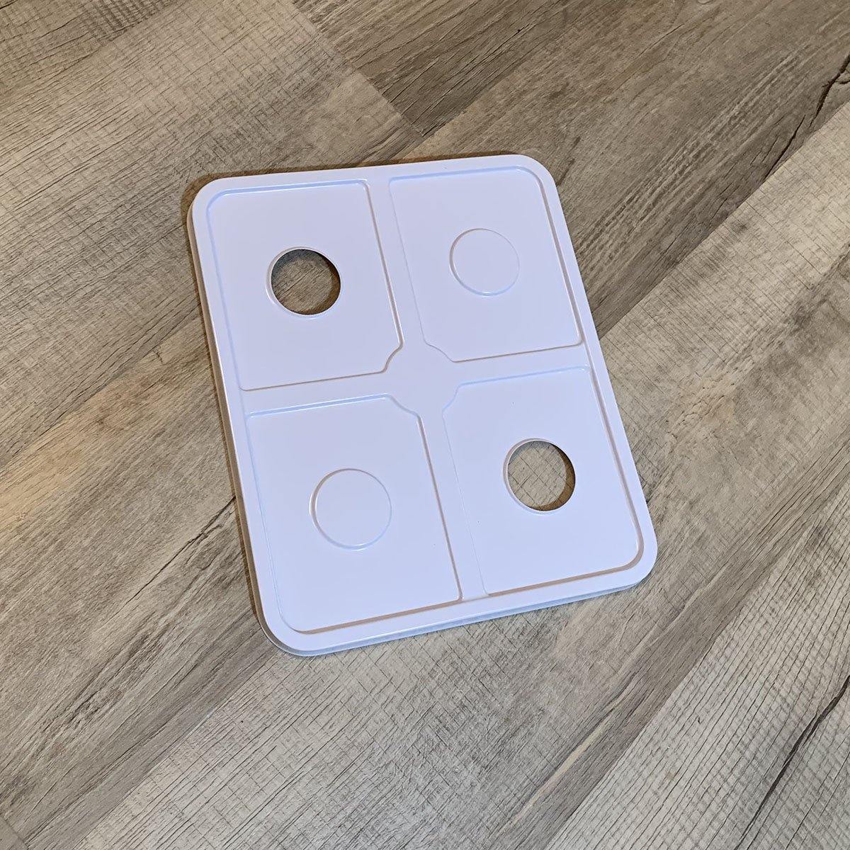 Hydroponic Dutch Bato Bucket Lids with 2 PreCut Holes in White