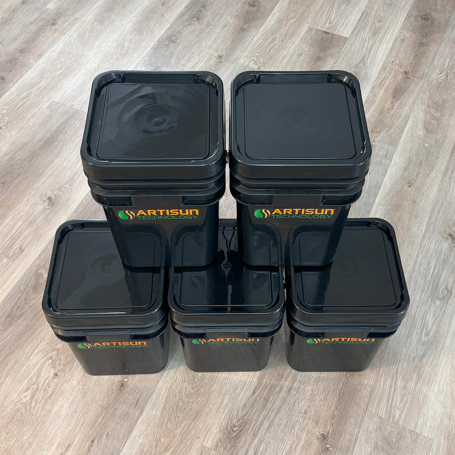 Shop 5-Gallon Square Buckets with Lids | 5-Pack Heavy Duty Set