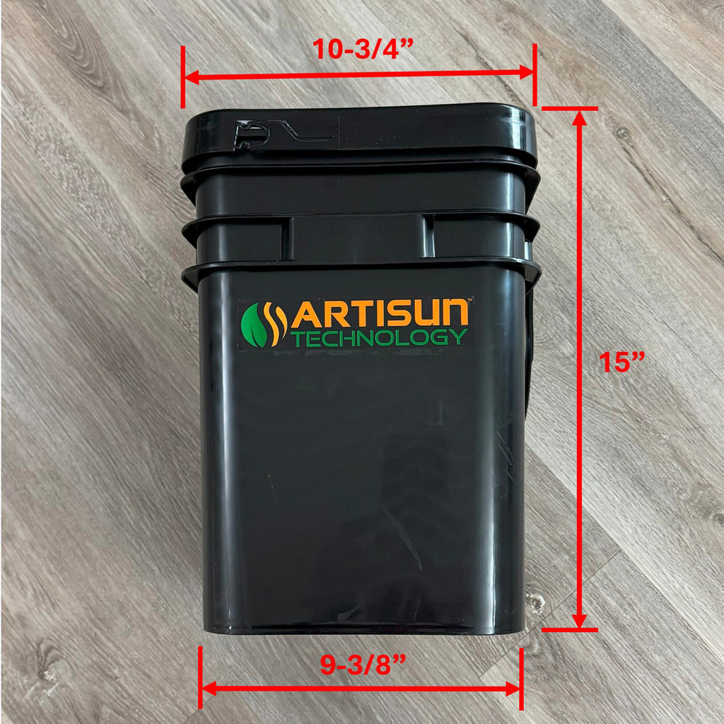 dimensions of 5 gallon bucket for rdwc