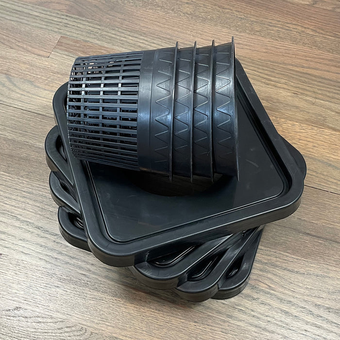5 Gallon Square Bucket Lid with 4" and 6" Hole and 4" and 6" Net Pot