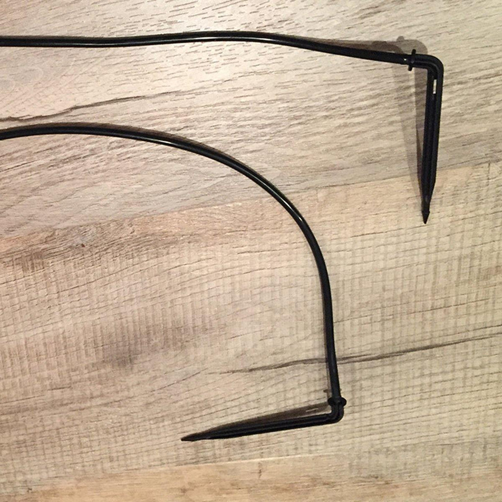 Dripper stakes for hydroponic top irrigation